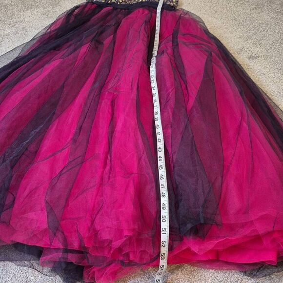 Flirt by Maggie Soterro Strapless Tulle Prom Dress Ball Gown Size 8 - Picture 7 of 10